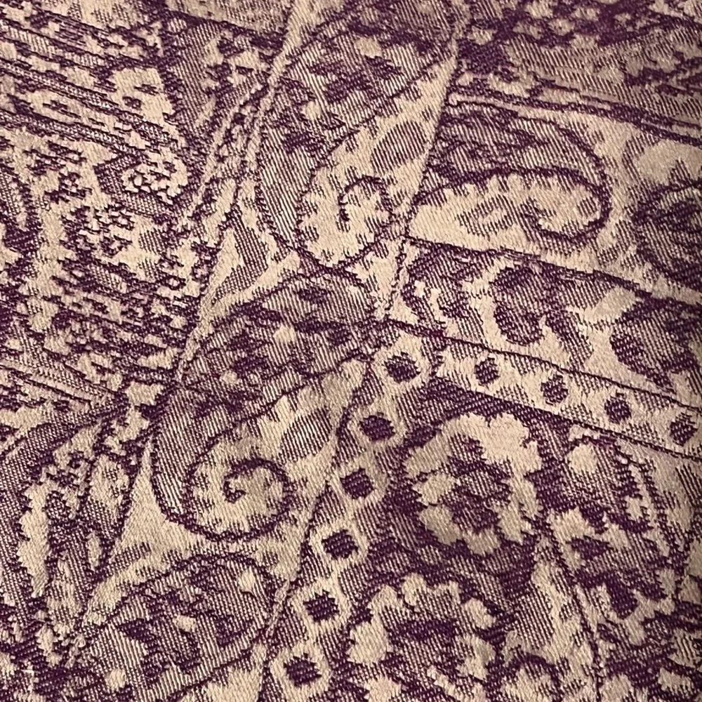 Oscar de la Renta vintage Mulberry Purple Paisley Print pencil skirt size 2